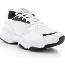 Tonny Black Tonnyblack Spor Ayakkabı Suni Deri Beyaz Siyah Düz Taban Kadın Erkek Kullanımı İçin