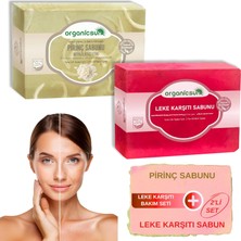 Daisy Store 2'li Set Doğal Pirinç Sabunu ve Leke Karşıtı Sabun Yüz Beyazlatma Etkili Sabun Seti