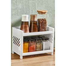 Daisy Store Iki Katlı Banyo Mutfak Dolap Içi Düzenleyici Organizer Raf Çok Kullanışlı Raf Ünitesi