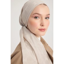 Maisa Neda Pamuk Ipek Şal 70*190 cm - Açık Bej