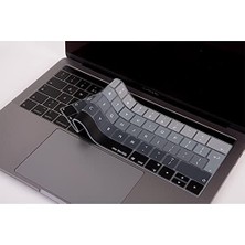 Daisy Store Pro Klavye Koruyucu Silikon Uk Ingilizce Ombre Ince Yıkanabilir Bar 13-15 Inç Ters L Enter Uyumlu A1706 A1989 A2159 A1707 A1990 Silikon Siyah Gri