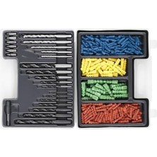 Daisy Store Parçalara Ayrılmış 100’LÜ Delme ve Dübel Seti – Matkap Uçları, Renkli Plastik Dübel Kutusu, Ahşap, Metal ve Için Uyumlu Delme Seti