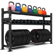 Prodips Ağırlık Plaka Flanş Dambıl Kettlebell Depolama Standı 3 Raf