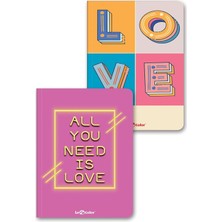 Daisy Store Sevgili Defter Seti 2 Li Aşk