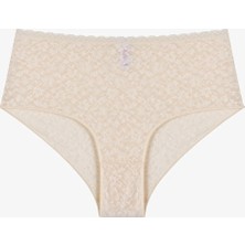 Penti Bej Easy Lace Dantel Yüksek Bel Slip Külot