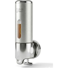 Aura Bath Duvara Monte Sıvı Sabunluk Dispenser 500 ml Şampuan Duş Jeli Sabunluk Gri Tekli