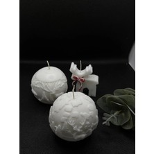 Verda Desing El Yapımı Kar Küreleri ve Geyik  Yılbaşı Tasarım Mum Seti