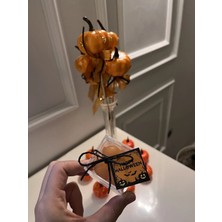 Verda Desing Hediyelik Balkabağı Tasarımlı Hallowen Özel Turuncu Bubble Mum - Sıcak ve Şık Atmosfer (Gülen Kabak)
