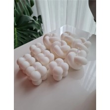 Verda Desing Küçük Bubble ve Örgü Motifli Dekoratif Tasarım Mum Seti (10 Lu)
