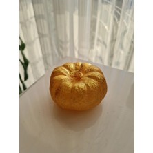 Verda Desing Kokulu Altın Bal Kabağı El Yapımı Dekoratif Tasarım Mum