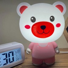 Daisy Store Gece Lambası Çocuklar Için Renkli Eğlenceli Karakter Aydınlatma Çocuk Odası Yatak Odası Kitap Okuma Işığı Dekoratif Lambatavşan Ayıcık (No1)