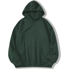 Antakya Yöresi Erkek Düz Kapüşonlu Sweat - Koyu Yeşil