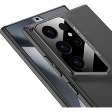 Daisy Store Galaxy S24 Ultra Kılıf Ultra Ince Kameralı Korumalı Sert Rubber Procase Kapak (Gri)