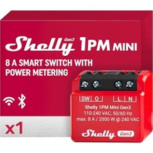 Daisy Store 1pm Mini Gen3 | Wlan Akıllı Röle Şalteri | 1 Kanal 8A | Akım Ölçümü | Sıva Altı Işık Şalteri | Alexa ve | Ev Otomasyonu | Ios Uygulaması | Hub Gerektirmez