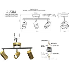 Daisy Store Rosta 3 Lu Siyah-Antık Lak Plafonyer 3XGU10