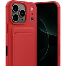 Daisy Store 17 Pro Max Kelvin Kartvizitli Silikon Telefon Kılıfı (Kırmızı)