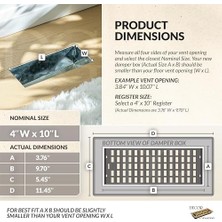 Daisy Store 4-Inç 10 Inç Kaydırma Floor Register, Kahverengi, SPH410-RB