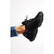Tonny Black Tonnyblack Unisex Spor Ayakkabı Siyah Zhr Suni Deri Malzeme ile Yüksek Tabanlı Konfor