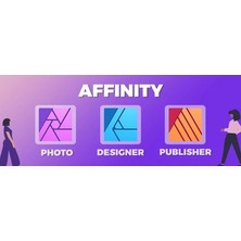 Affinity Software 1.10 Publisher+Designer+Photo (Windows/mac) - 1 Cihaz Ömür Boyu Dijital Kod (Hemen Teslim)