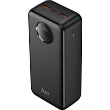 Daisy Store Juo 30000MAH 22.5W Dijital LED Ekranlı Taşınabilir Hızlı Şarj Cihazı Powerbank Siyah