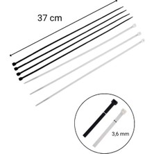 Daisy Store 3,6X370 Siyah Kablo Bağı & Plastik Kelepçe & Cırt Kelepçe 100 Adet (Paket)