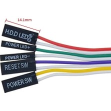 Daisy Store 5064 Ana Kart Power Kablosu LED Işıklı Reset Açma Kapama Butonu Kablosu On Off Switch