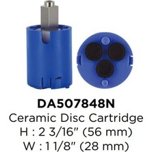 Daisy Store DA507848N Tek Kolu Musluk Için Seramik Disk Kartuş, 28MM