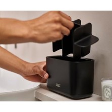 Daisy Store Easy-Store Diş Fırçası Tutucu Caddy, Banyoda Saklama, Büyük, Mat Siyah