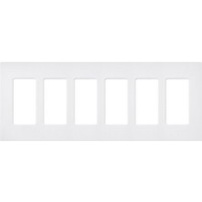 Daisy Store Lutron Claro 6 Gang Dekoratör/rocker Duvar Plakası, Mat, Kar (1 Paket) | Sc-6-Sw