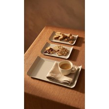 Vasa Concept 3’lü Dekoratif Metal Tepsi | Modern Sunum Tepsisi - Organizer | Açık Taş Grisi | 20X35 cm ve 12X20 cm | Sunum ve Orta Sehpa Tepsisi | Lundeska TD-007