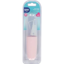 Wee Baby 887 Ergonomik Tasarıma Sahip Pembe Çatal Kaşık Saklama Kabı Kolay Temizlenebilir