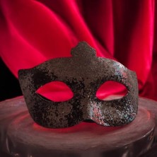 Daisy Store Lüks Simli Siyah Parti Maskesi