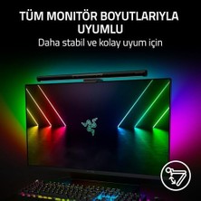 Daisy Store Aether Monitör Işık Çubuğu - Oyun Rgb Aydınlatmalı Bilgisayar Monitörü Lambası (Dokunmatik Kontrol, Ayarlanabilir Renk Sıcaklığı ve Parlaklığa Sahip USB Ekran Lambası) Siyah