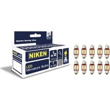 Niken Nıken 31MM Sofit LED Miniature AMPUL12-24V, Araç Tavan, Iç Aydınlatma Için, 10'lu Paket