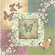 Daisy Store Mixart Transfer Koyu Zemin 25X25 cm 6007K
