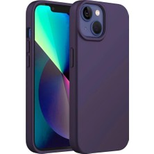 Daisy Store 14 Plus / 15 Plus Ile Uyumlu Içi Kadife Dışı Mat Yapıya Sahip Koruma Sağlayan Lansman Silikon Kılıf (Derin Mor)