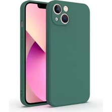 Daisy Store 14 ile Uyumlu First Silikon Kılıf Ince Yapılı Mat Dış Yüzeyli Tam Koruma Sağlayan Kamera Korumalı Kılıf (Yeşil)