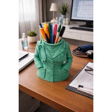 Sidas Önlüklü Doktor Figürlü Masaüstü Kalemlik (Kişiye Özel Renk Seçenekleri)