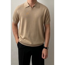 Tarz Cool Erkek Patlı Kısa Kollu Polo Yaka Triko T-Shirt