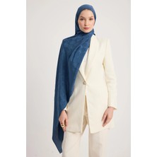Maisa Neda Pamuk Ipek Şal 70*190 cm - Indigo