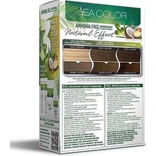 Daisy Store Sea Color Amonyaksız, Vegan, Doğal, Besleyici Kalıcı Saç BOYASI%100 Beyaz Kapama (1 Paket 2 x 50 ml Boya & Oksidan) (Açık Kumral 8.0)