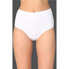 Tutku Bulut Fashion 0922 Kadın Pamuklu Ribana Bato Külot 6'lı Paket Beyaz Renkli Yumuşak Dokulu