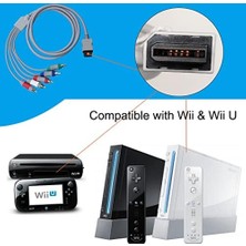 Daisy Store Wii U Multi Out 5rca 480P Hd Ses Video Kablosu 6 Ayaklar Için Wii Için Bileşen Kablosu