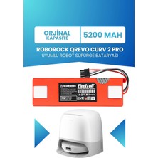 Electroll Roborock Qrevo Curv 2 Pro Batarya 5200MAH Pil Robot Süpürge Bataryası