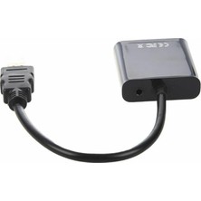 Daisy Store 8844 Dijital HDMI To VGA Ses Destekli Monitör Görüntü Çevirici Aparat HDMI Çıkışlı Bilgisayarların Görüntüsünü VGA Girişli Monitör, Projeksiyon Vb Görüntü Cihaza Aktarır, Çevirir (Siyah+Ses)