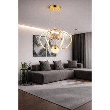 Aura Lighting Aura Lıghtıng Gold Dron Model 3 Renk LED Modern  Antre&oda&mutfak Avizesi (Beyaz Sarı Günışığı)