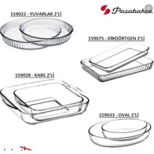 Paşabahçe 8 Parça Borcam Seti Şeffaf Cam Tencere Fırın Tepsisi Takımı Kolay Temizlik