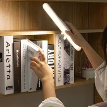 Daisy Store Şarjlı LED Lamba Kablosuz Micro USB Mıknatıslı 6W LED Işık 3 Farklı Işık Modu Martı LED Aplik (Beyaz)