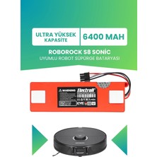 Electroll Roborock S8 Sonic Batarya 6400MAH Pil Robot Süpürge Bataryası