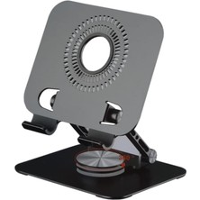 Daisy Store Tablet Standı Katlanabilir Alüminyum Alaşımlı Yüksek Dayanıklı Malzeme Kaymaz Ayarlanabilir Çok Amaçlı Fonkiyonel iPad Uyumlu Stant ZR758